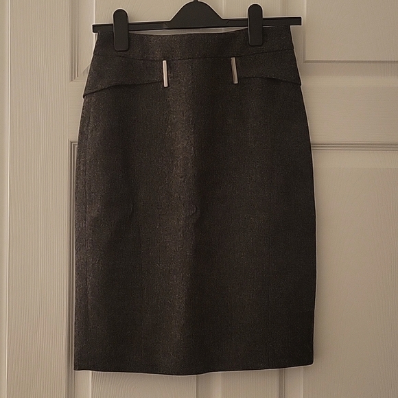 Dark gray A-line skirt - Picture 1 of 3
